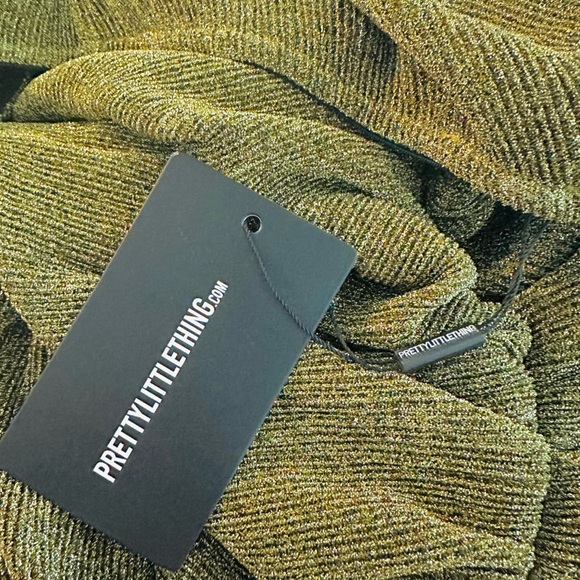 Gold glittery fitted dress luxury - Picture 4 of 7